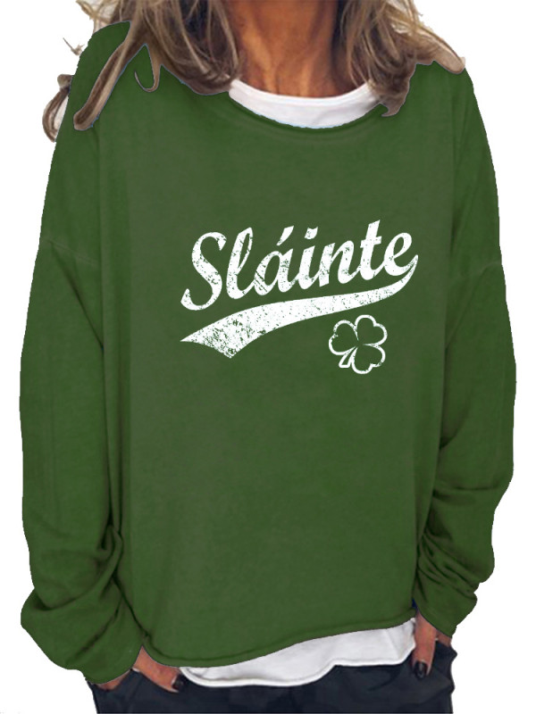 Shamrock Sweatshirt Slainte Women's Pullover Hoodie