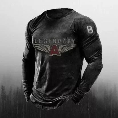 Mens Outdoor Legendary Printed Long Sleeve