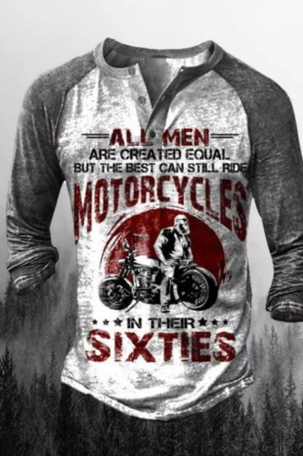 All Men Are Created Equal Motorcycle Lovers Casual Pullover