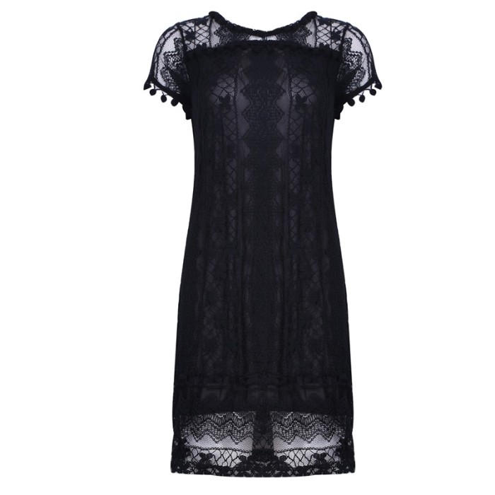 Fashion Lace Party Dress Sexy Sleeveless Beach Mini Dress