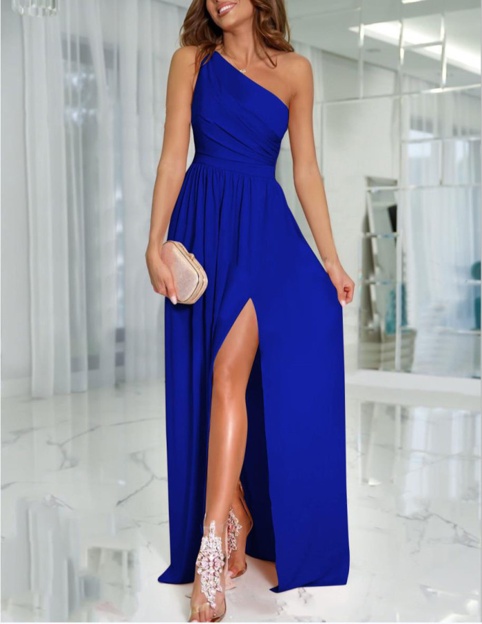 Fashion Casual Sexy Black Elegant Party Sleeveless Maxi  Prom Dress