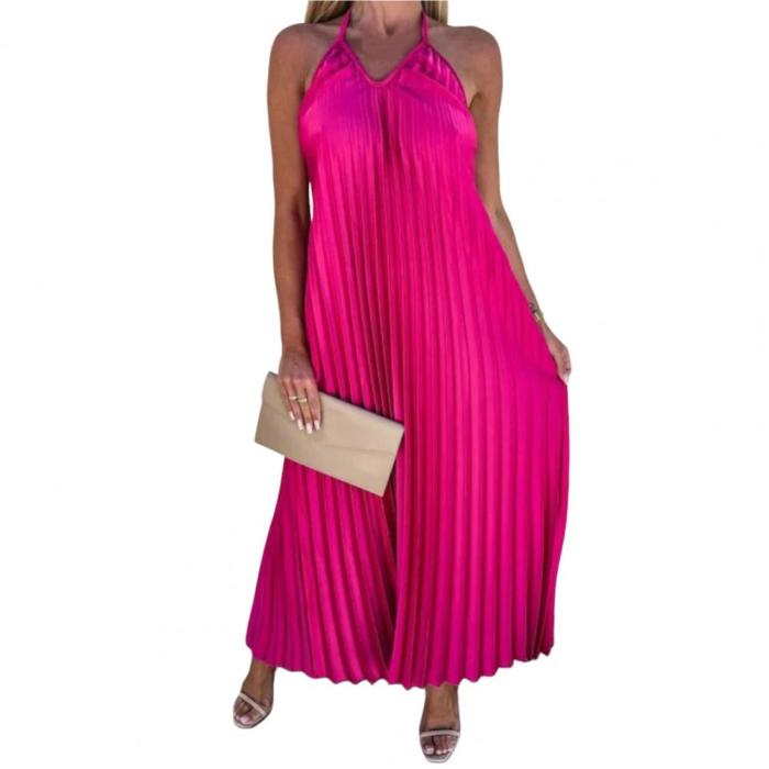 Fashion Casual Solid Color Bohemian Off Shoulder Loose Sheer  Maxi Dress