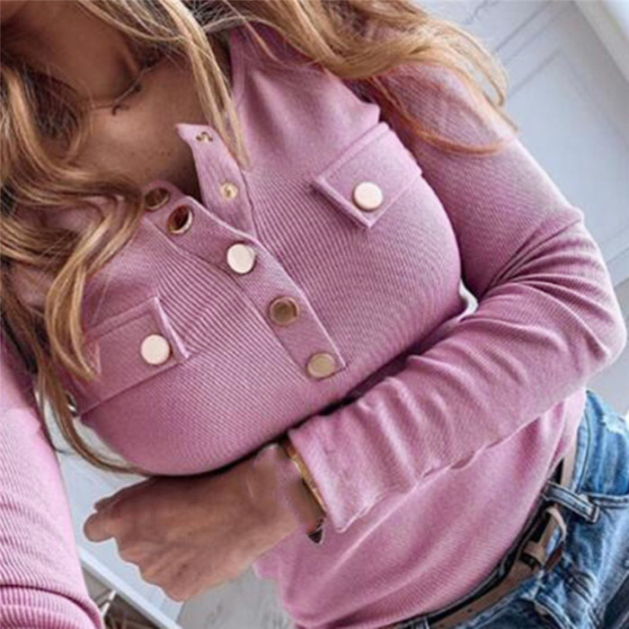 Women's Fashion O Neck Long Sleeve Loose Casual Elegant Knitted Sweater
