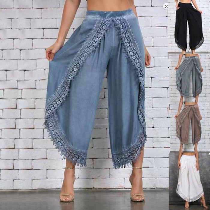 Fashion Loose Lace Beach Pants