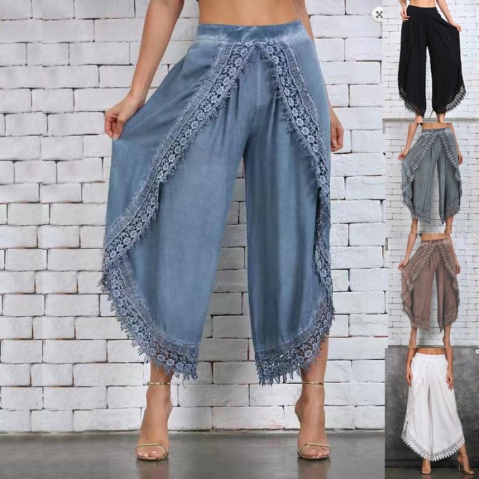 Fashion Loose Lace Beach Pants