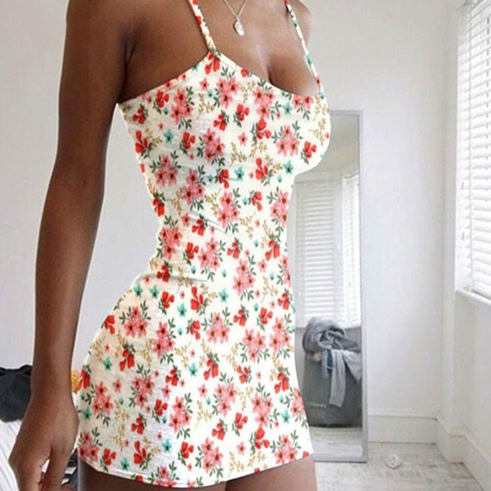 Cami Slip Floral Printed Ladies Party Bodycon Dress