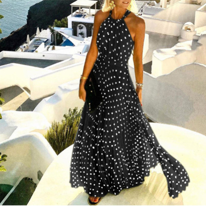 Boho Chic A-Line Elegant Sleeveless  Maxi Dress