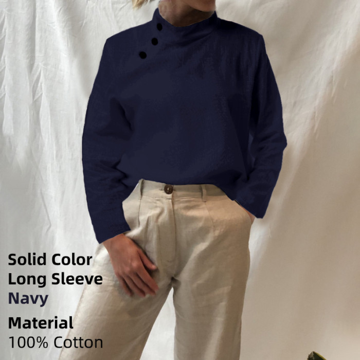 Fashion Casual Loose Cotton Linen Shirts