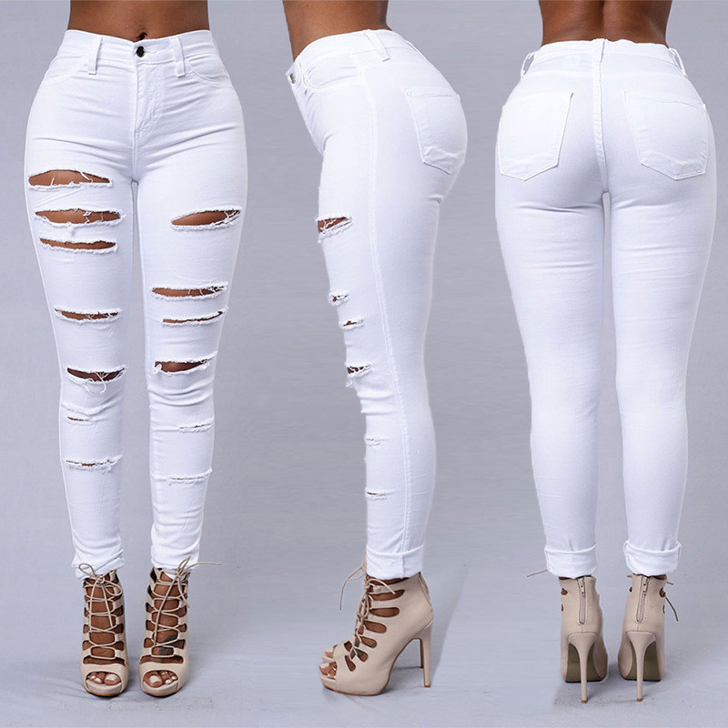 Fashion Ripped Sexy Skinny Street Casual Jeans