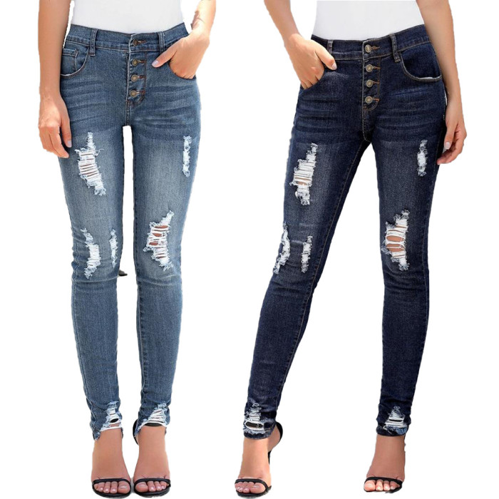 New High Quality High Waist For Women Fashion Jeans