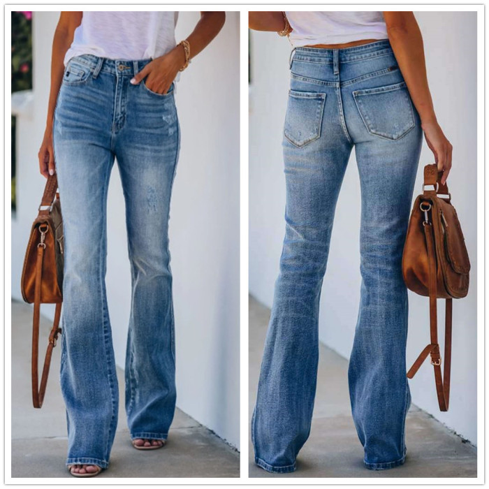 High Waist Jeans Fashion Casual Slim Pants