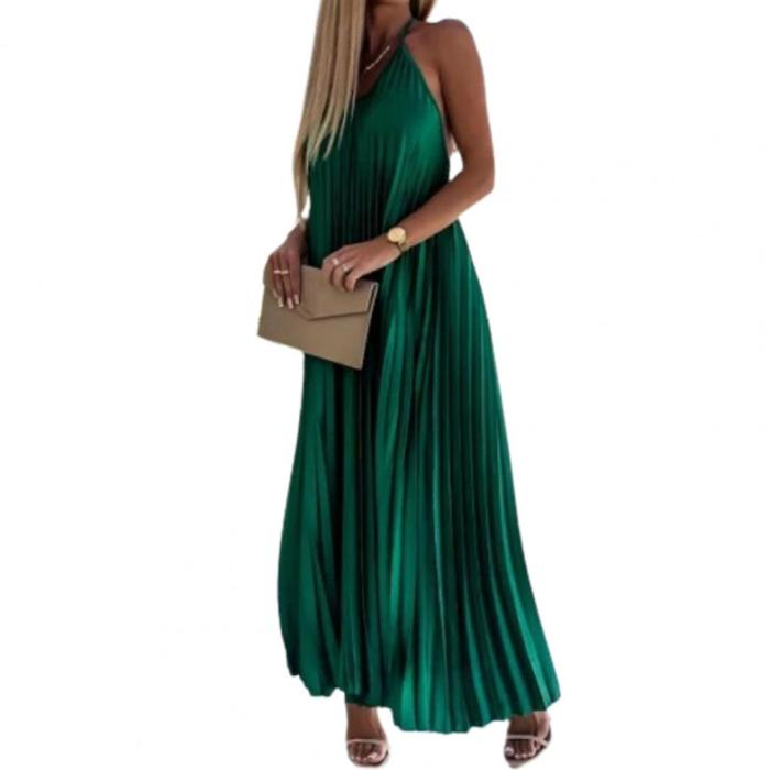 Fashion Casual Solid Color Bohemian Off Shoulder Loose Sheer  Maxi Dress