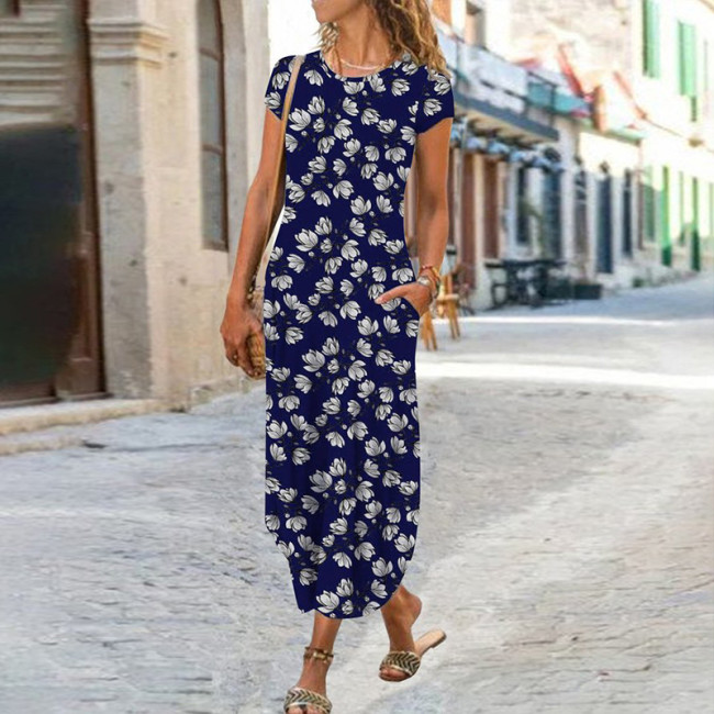 Fashion Elegant Strap Design O Neck A Line Dresses(4 Colors)