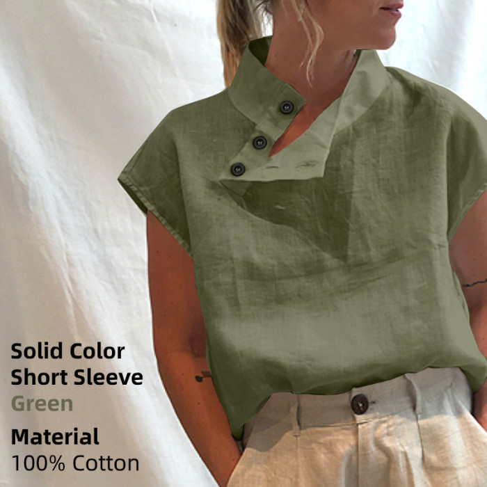 Fashion Casual Loose Cotton Linen Shirts