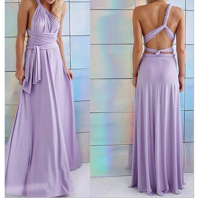 Sexy Bohemian Solid Color Party Fashion Maxi Dress