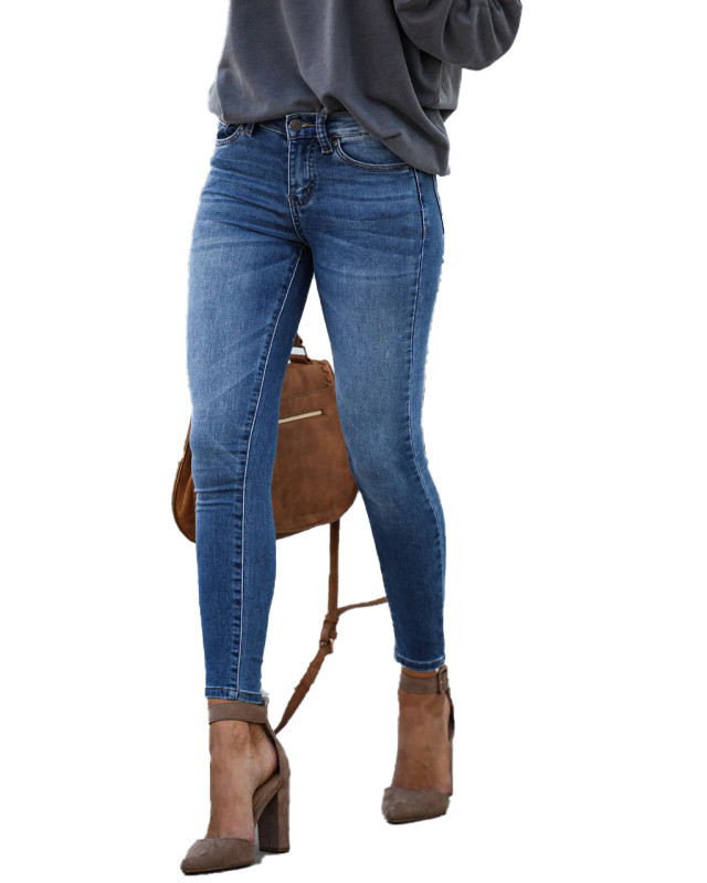 Trendy Skinny Casual Fit Stretch Ankle Jeans