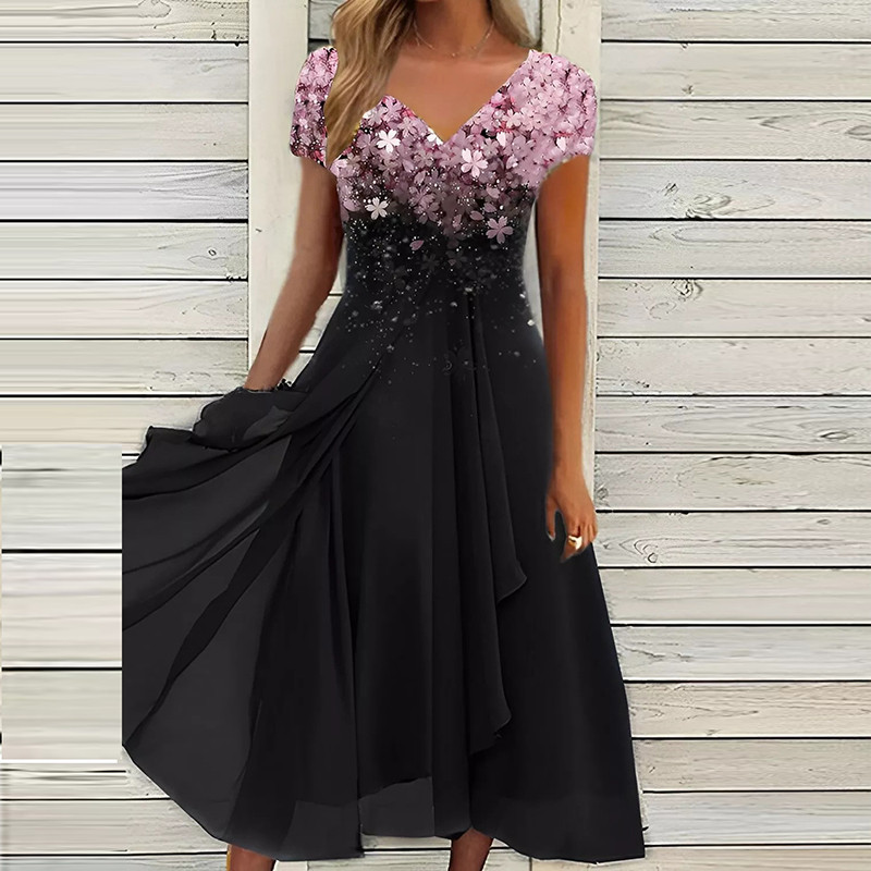 Voguable Y2K 2000S Irregular Midi Dress Fairy Lace Patchwork Strap One Pieces Dresses Vacation Korean Bodycon Vestidos main image 0