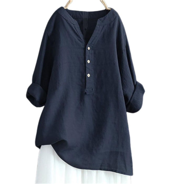 New Solid Color Temperament Elegant Women's Fashion Casual Long-Sleeved Shirt