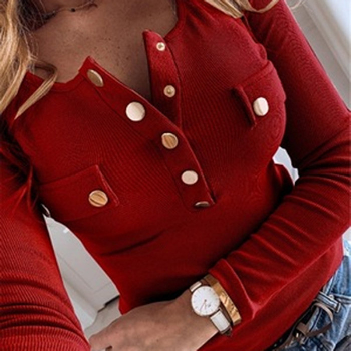 Women's Fashion O Neck Long Sleeve Loose Casual Elegant Knitted Sweater