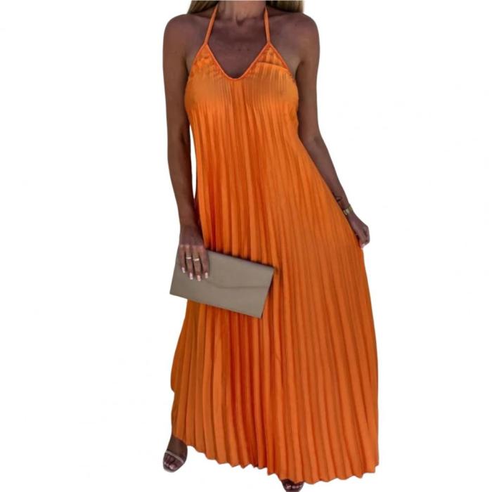 Fashion Casual Solid Color Bohemian Off Shoulder Loose Sheer  Maxi Dress