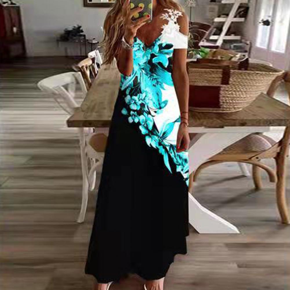 High neck hollow out plaid cami maxi dress
