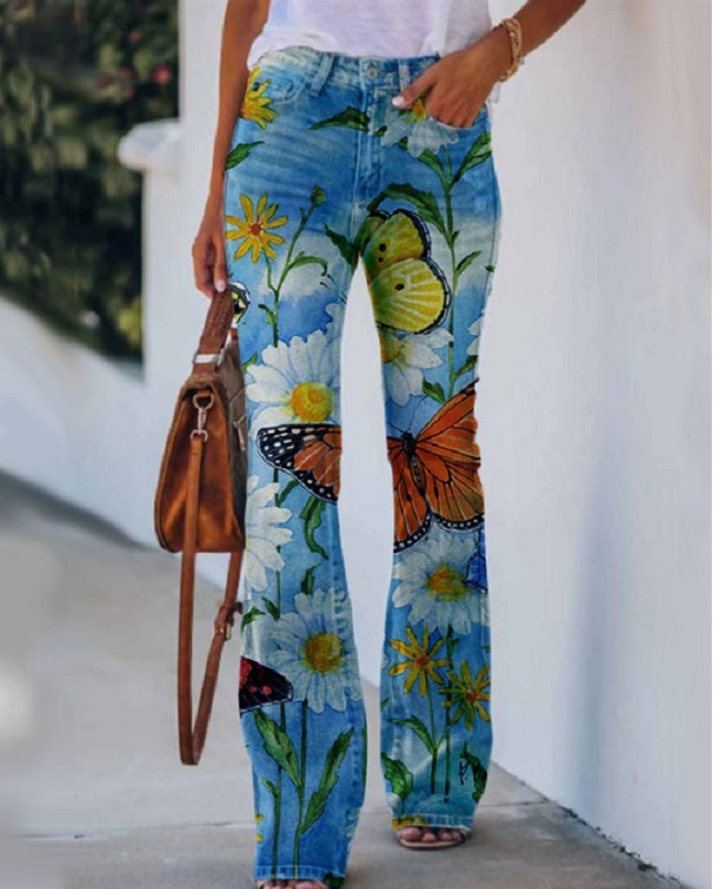 Women Clothing Casual Fashion Vintage Streetwear Jeans