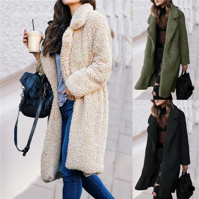 Fashion Women's Thermal Coat Casual Faux Fur Coat Soft  Outerwear