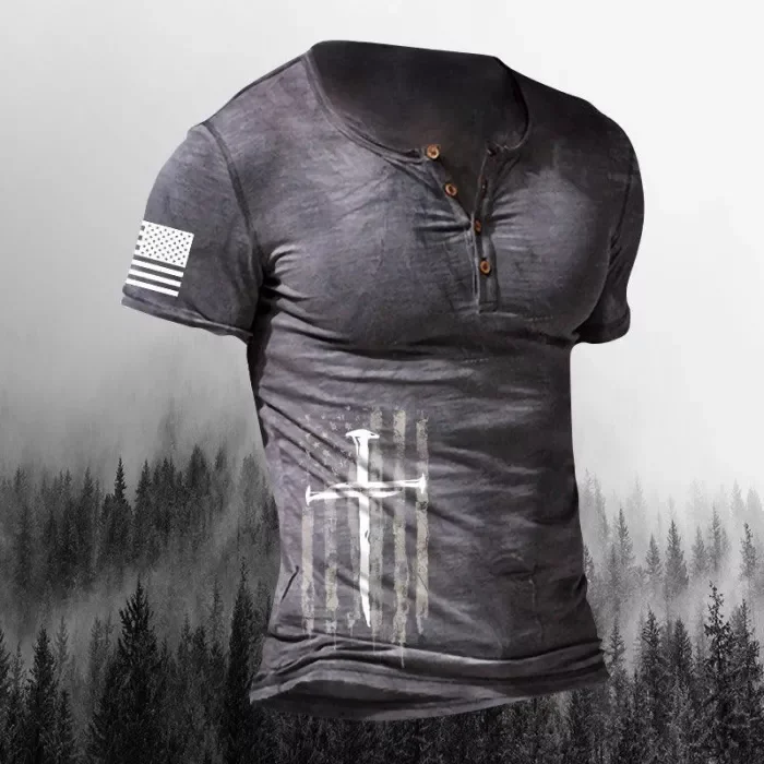 Mens Outdoor Comfortable Liberalism Creative Print T-Shirt