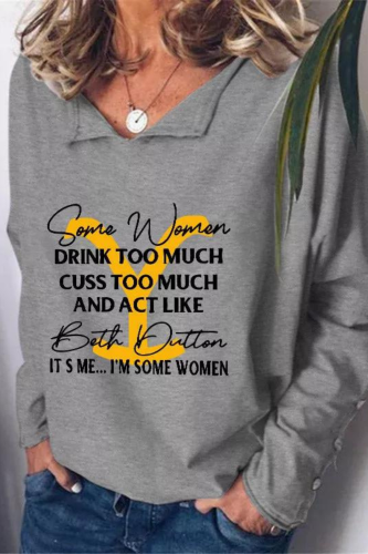 Letter Print Women Sweatshirt