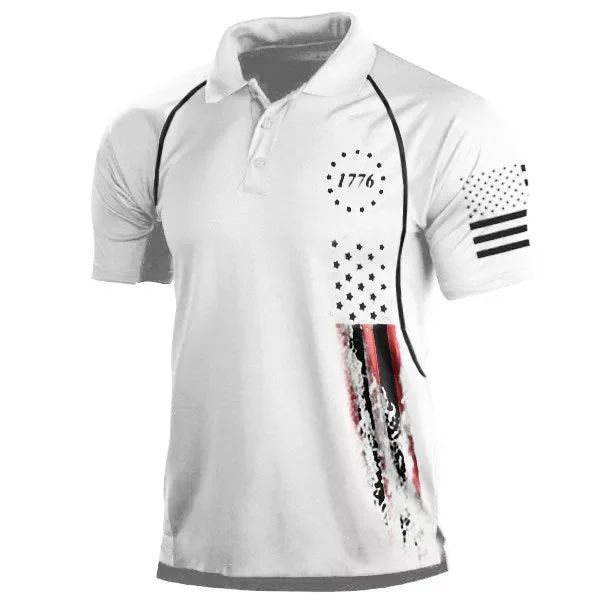 1776 Independence Day Creative Outdoor Print Mens Liberalism  Polo-Shirt