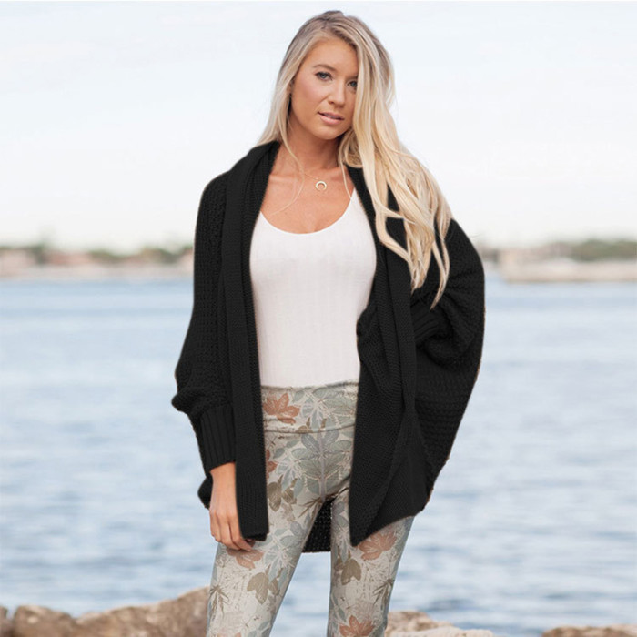 Women Cardigans For Batwing Sleeve Long Cardigan Sweaters