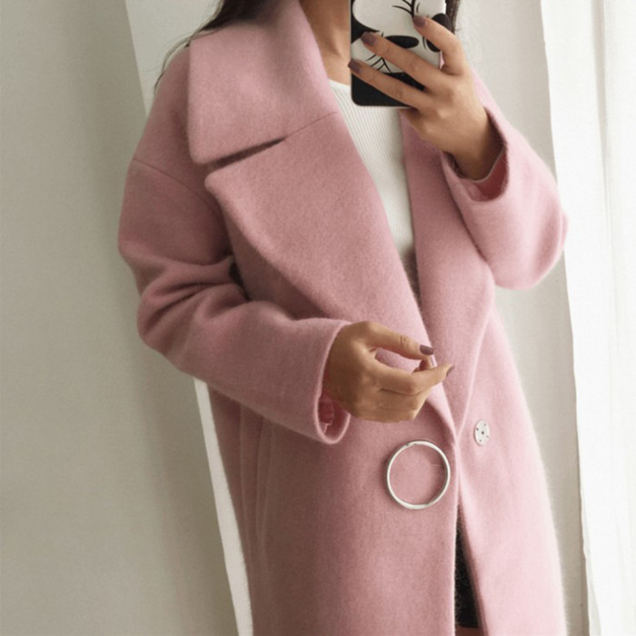 Fashion Casual Simple Classic Long Trench Coat