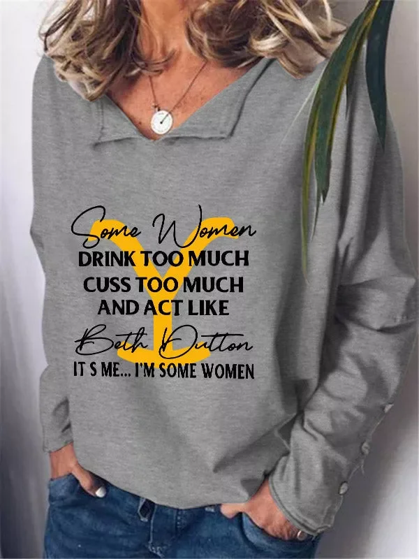 Letter Print Women Sweatshirt