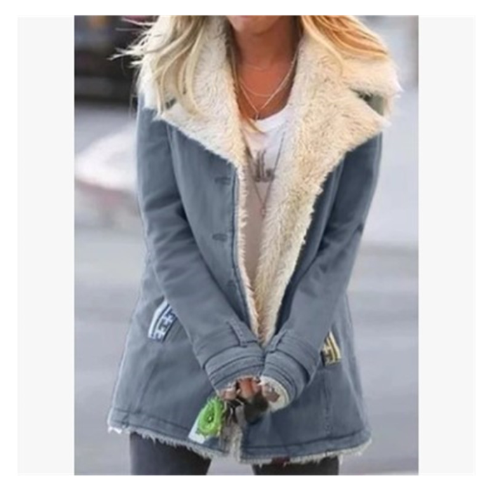 Fashion Thick Warm Winter Jacket Fur Hooded Coat