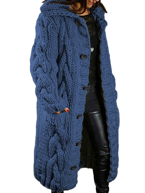 Fashion Vintage Sweater Cardigan Knitted Female Long Cardigans Coat