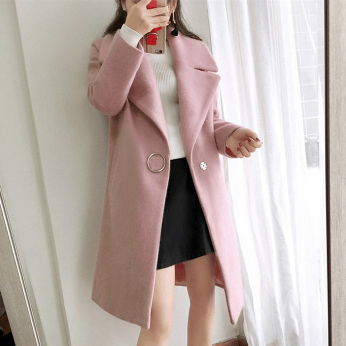 Fashion Casual Simple Classic Long Trench Coat