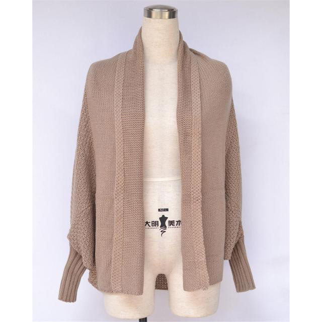 Sweater Cardigan Women Fashion Solid Color Loose Batman Sleeves