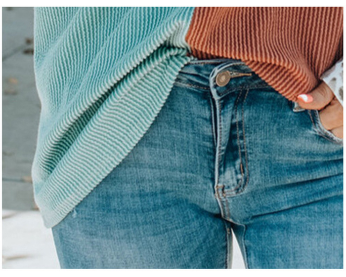 Women O-neck Long Sleeve Casual Vintage Leopard Patchwork Sweatshirts