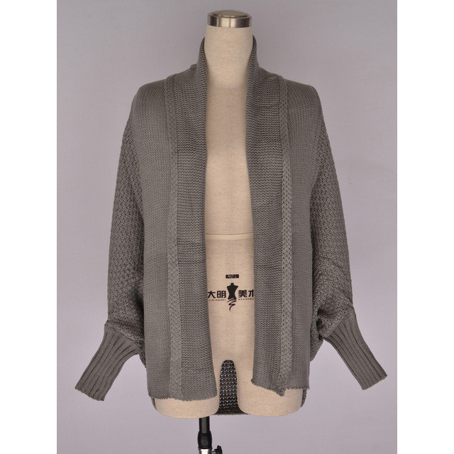 Sweater Cardigan Women Fashion Solid Color Loose Batman Sleeves