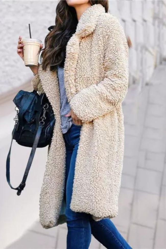 Fashion Women's Thermal Coat Casual Faux Fur Coat Soft  Outerwear