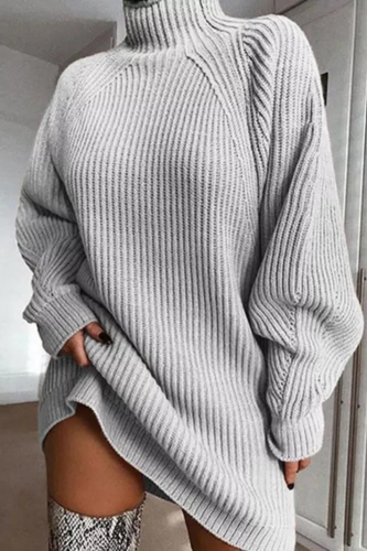 Fashion Casual Turtleneck Sweater Dress