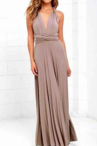 Sexy Bohemian Solid Color Party Fashion Maxi Dress