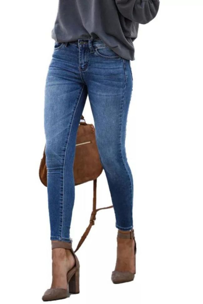 Trendy Skinny Casual Fit Stretch Ankle Jeans