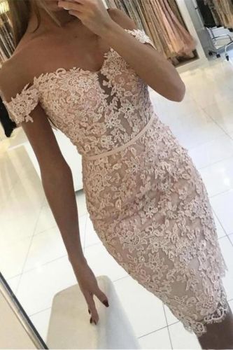 Sexy Off Shoulder Lace Fashion Print Party V Neck Bodycon Dress