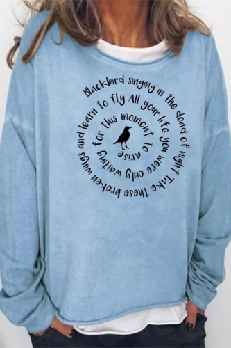 Blackbird Singing In The Dead Of Night Sweatshirt