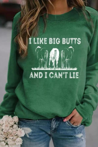 I Like Big Butts And I Can't Lie Horse Sweatshirt