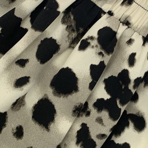 Fashion Chiffon Leopard Print High Waist Skirt
