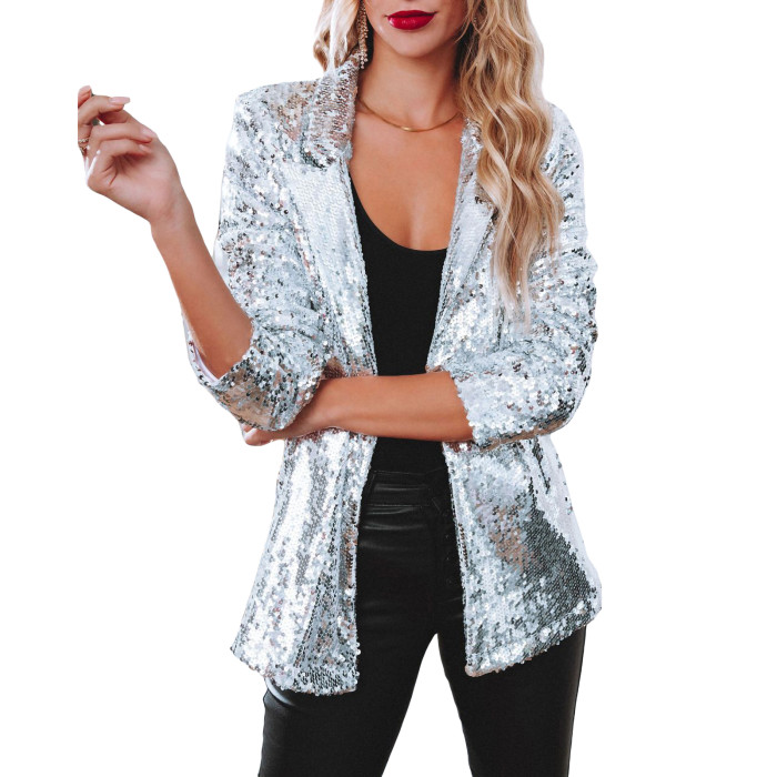 Sequin Casual Loose Blazer