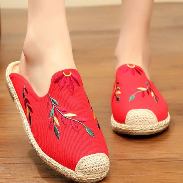 Casual Breathable Fashion Comfort Embroider Flats