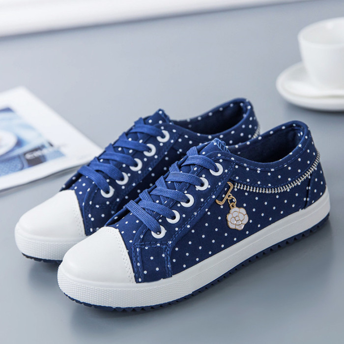 Fashion Casual Cutouts Lace Breathable Canvas Shoes